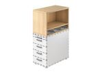 Hammerbacher Containeraufsatz B 42,8 x T 80 x H 53 cm Eiche