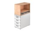 Hammerbacher Containeraufsatz B 42,8 x T 80 x H 53 cm Nussbaum