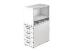 Hammerbacher Containeraufsatz B 42,8 x T 80 x H 53 cm Weiß