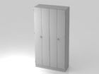 Hammerbacher Falttürenschrank 5OH 100 x 42 x 200,4 cm Grau