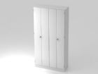 Hammerbacher Falttürenschrank 5OH Weiß 100 x 42 x 200,4 cm