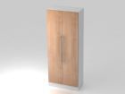 Hammerbacher Garderobenschrank Höhe 200,4 cm 5OH RE in Weiß Nussbaum