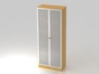 Hammerbacher Glastürenschrank 80 x 42 x 200,4 cm 5OH SG in Buche und Silber