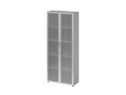 Hammerbacher Glastürenschrank 5OH 34,6 cm tief BM Grau