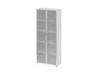 Hammerbacher Glastürenschrank 5OH 34,6 cm tief BM Weiß
