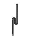 Hammerbacher Kabelkette vertikal schwarz für Arbeitshöhe 60 - 130 cm