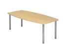Hammerbacher Konferenztisch 220 cm Chromfüße Ahorn 220 x 105 cm 