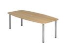 Hammerbacher Konferenztisch 220 cm Chromfüße Eiche 220 x 103 cm 