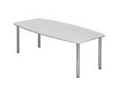 Hammerbacher Konferenztisch 220 cm Chromfüße Weiß Arbeitshöhe 72-74 cm