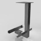 Hammerbacher PC Halter in Graphit Höhe 330 bis 530 mm