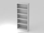 Hammerbacher Regal 5OH mit Sockelblende in Weiß 80 x 40 x 200,4 cm