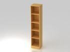 Hammerbacher Regal schmal 5OH 40,6 x 40 x 200,4 cm mit Sockelblende Buche