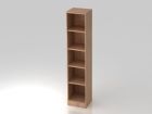 Hammerbacher Regal schmal 5OH 40,6 x 40 x 200,4 cm mit Sockelblende Nussbaum