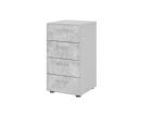 Hammerbacher Regal 2OH 4 Schubkästen Metallgriff BS B 40 x T 42 x H 74,6 cm Grau/Beton