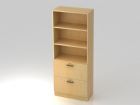 Hammerbacher Regal 80 x 42 x 200,4 cm 5OH 2HR mit Sockelblende SG Ahorn