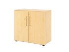 Hammerbacher Regal mit Türen 2OH 928T2 Ahorn B 80 x T 42 x H 74,6 cm