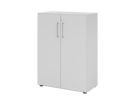 Hammerbacher Regal mit Türen 3OH Grau B 80 x T 42 x H 110 cm