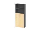 Hammerbacher Regal 5OH B 80 x T 34,6 x H 188 cm Graphit/Ahorn
