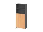 Hammerbacher Regal 5OH B 80 x T 34,6 x H 188 cm Graphit/Buche
