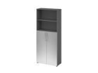 Hammerbacher Regal 5OH B 80 x T 34,6 x H 188 cm Graphit/Silber