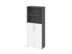 Hammerbacher Regal 5OH B 80 x T 34,6 x H 188 cm Graphit/Weiß