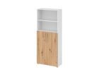 Hammerbacher Regal 5OH B 80 x T 34,6 x H 188 cm Weiß/Asteiche