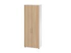 Hammerbacher Regal mit Türen 6OH 968T6 Weiß / Eiche B 80 x T 42 x H 215,4 cm