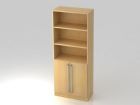 Hammerbacher Regal 5OH 2 Türen 80 x 42 x 200,4 cm CE Ahorn