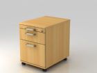Hammerbacher Bürowagen 58 cm mit Schub und Hängeregister CE Buche