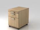 Hammerbacher Rollcontainer 58 cm 1 Schub und 1 Hängeregister CE Eiche