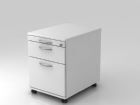 Hammerbacher Bürowagen 58 cm und 1 Schub 1 Hängeregister BM Weiß
