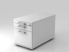 Hammerbacher Bürowagen 80 cm mit 1 Schub 1 Hängeregister CE Weiß