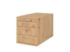 Hammerbacher Rollcontainer 80cm,3Schub,Schloss BS Asteiche