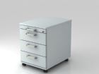 Hammerbacher Bürowagen 58 cm 3 Schübe und Schloß CE Grau