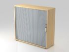 Hammerbacher Rollladenschrank 3OH 120 cm Beite CE Farbe Ahorn Silber