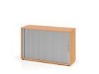 Hammerbacher Rollladenschrank 2OH 120 cm BS Farbe Buche Silber