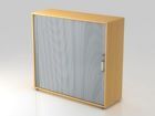 Hammerbacher Rollladenschrank 3OH 120 cm breit CE Buche Silber