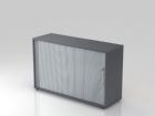 Hammerbacher Rollladenschrank in graphit 2OH 120 cm Breite RE