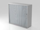 Hammerbacher Rollladenschrank 3OH 120 x 110 cm RE Grau und Silber