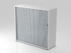 Hammerbacher Rollladenschrank 3OH 120 x 110 cm RE Farbe Weiß Silber