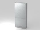 Hammerbacher Rollladenschrank abschließbar 90 x 200,4 cm 5OH RE Grau