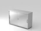 Hammerbacher Schiebetürschrank BM 2OH 120 x 74,8 cm Grau Silber