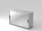 Hammerbacher Schiebetürschrank Farbe Silber Grau 2OH 120 x 74,8 cm SG