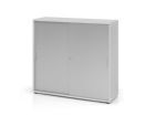 Hammerbacher Schiebetürschrank 3OH 120 x 40 x 110 cm BS Grau Silber
