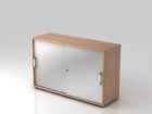 Hammerbacher Schiebetürschrank 2OH 120 x 40 x 74,8 cm CE Nussbaum