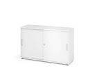 Hammerbacher Schiebetürschrank abschließbar in weiß 2OH 120 x 40 x 74,8 cm BS