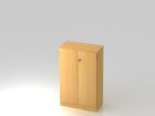 Hammerbacher Flüglschrank 3OH mit Sockelblende SG Buche / Buche 80 x 42 x 127 cm (BxTxH)