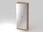 Hammerbacher Flügelschrank 5OH mit Sockelblende SG Nussbaum / Silber B 80 x H 200,4 cm