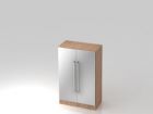 Hammerbacher Flügelschrank 3OH CE Nussbaum / Silber 80 x 42 x 127 cm (BxTxH)