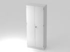 Hammerbacher Flügelschrank 5OH mit Sockelblende 10 cm hoch SG Weiß B 80 x H 200,4 cm